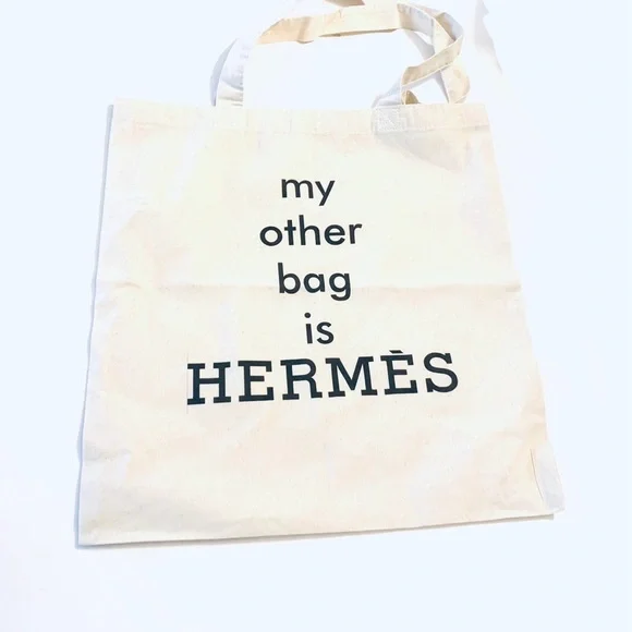 COTTON TOTE Cream Tote Bag with Black Text - Picture 1 of 1